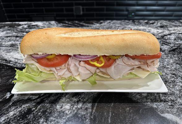 Turkey on French bread