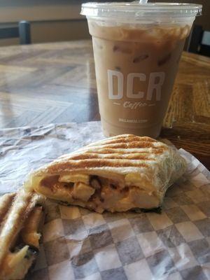 Sunrise burrito and stirred caramel macchiato