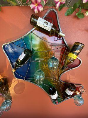 One of A Kind Artisitc Metal Wine Rack