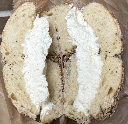 Everything bagel with Cream Cheese