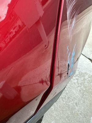 Damaged rear panel 2