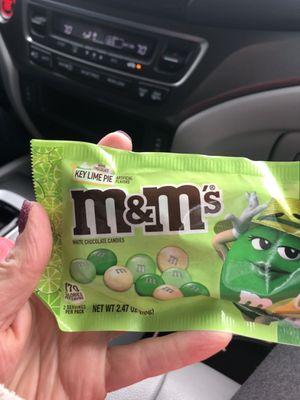 Yum. Key lime pie M&Ms. never seen that before.