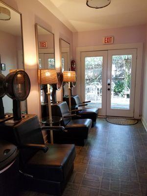 No matter where you are in the salon, there's plenty of room for social distancing!