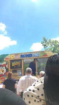 The Kona Ice truck arrived!!! We were so excited lol