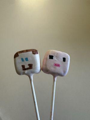 Minecraft cake pops