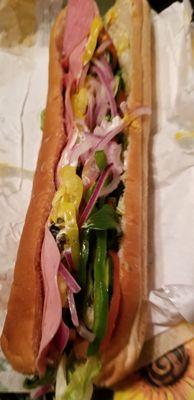 Beautiful sub they make the best ones here so beautiful now to eat it or frame it? Eat it! 1/14/19