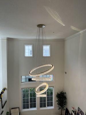 Chandelier installation