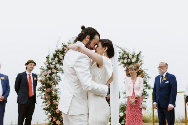 First dance at wedding in Malibu