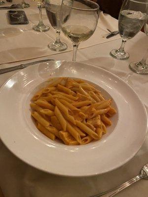 Penne with vodka sauce