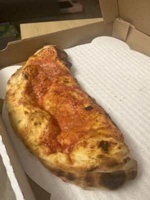 Calzone in the to-go box