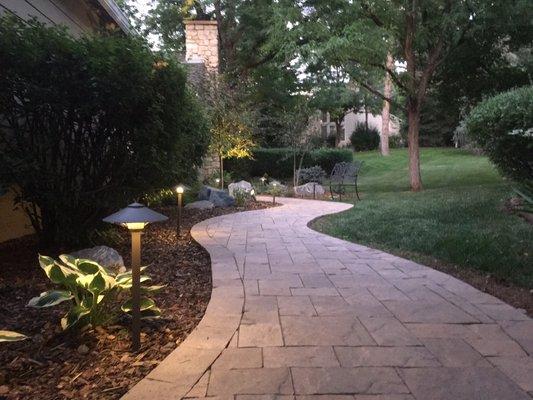 Imagine the path to your front entry warmed by these beautiful pavers.