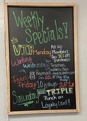 Weekly Specials