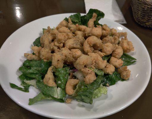 Fried Crawfish over double house salad. More crawfish than salad. I approve.