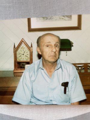 Grandpa with his clock circa 1986.