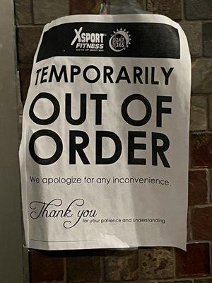 Out of Order Status