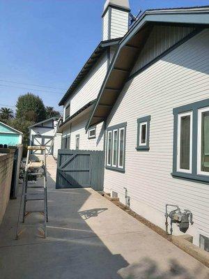 Wood siding and fence