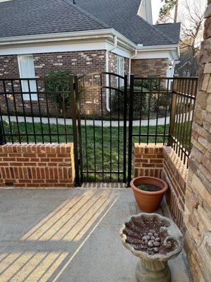 Gate entrance to the patio.