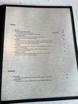 Dinner Menu