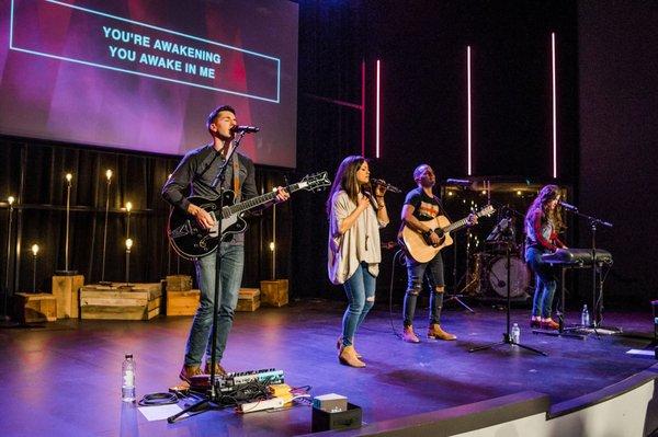 A picture from worship night. All 4 campus worship leaders! 2017.