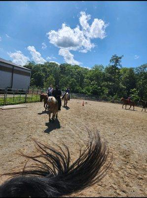 Practicing in the ring before hitting the trail