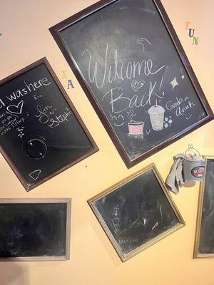 Chalk boards to draw on