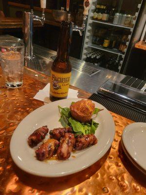 Bacon wrapped quail breasts,, yes its great!!