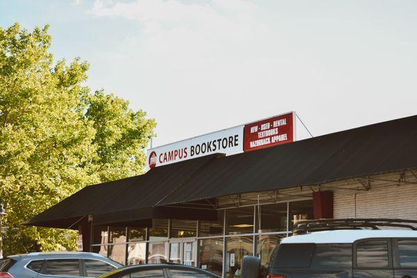 Our store front and private parking lot.