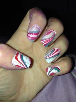 Holiday themed watermarble