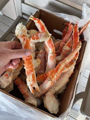 Big box of crab legs