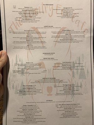 Dinner menu 2