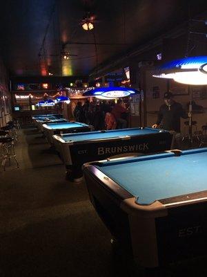 Bar side of the pool hall