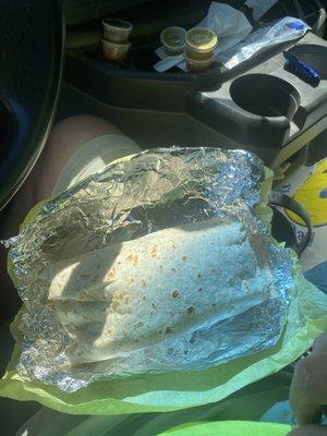 Carne asada burrito.  I should have cut it open