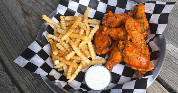 Buffalo Wings - Crispy jumbo wings tossed in classic Frank's Red Hot buffalo wing sauce in all its glory.