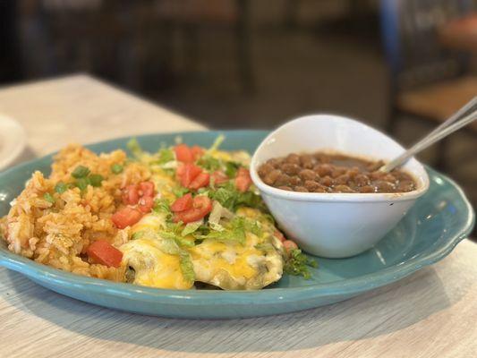 Sour cream chicken enchiladas - not a fan.