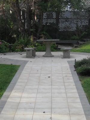 Garden opposite the sanctuary.