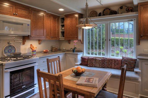 Mahogany & painted kitchen cabinets