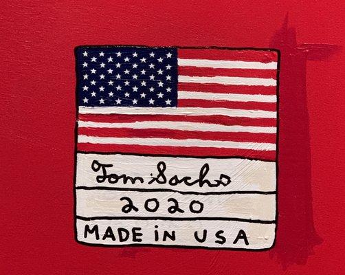 Detail: Tom Sachs "Handmade Paintings" at Acquavella.