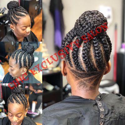 Feed in braids with undercut