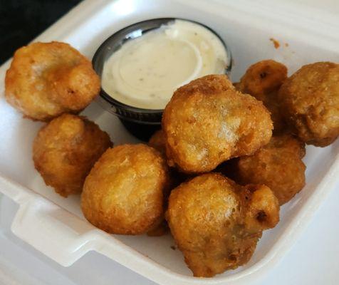 Fried mushrooms deserve a close-up..!