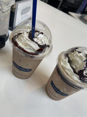 Mochalatta Chill and a double chocolate mocha Cold Brew Frozen Coffee