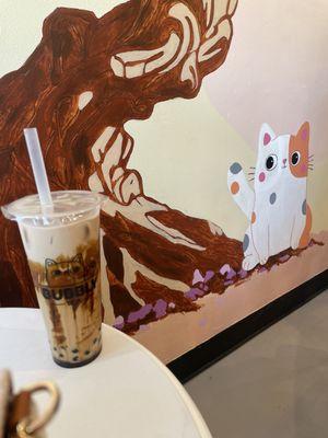 Brown sugar boba milk tea