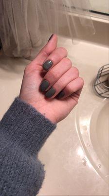 Grey gel polish