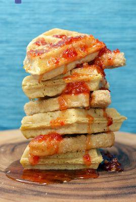 Gluten free waffle stack