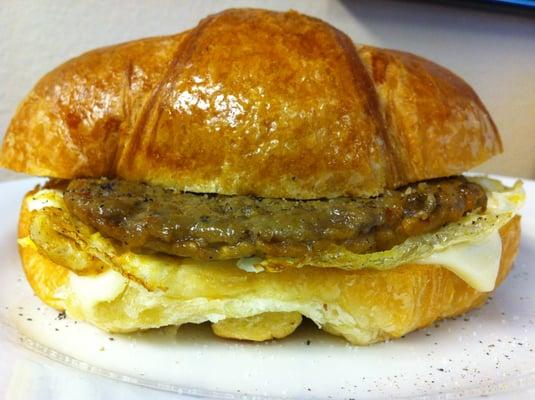 Sausage, Egg & Swiss Croissant - $2.39.