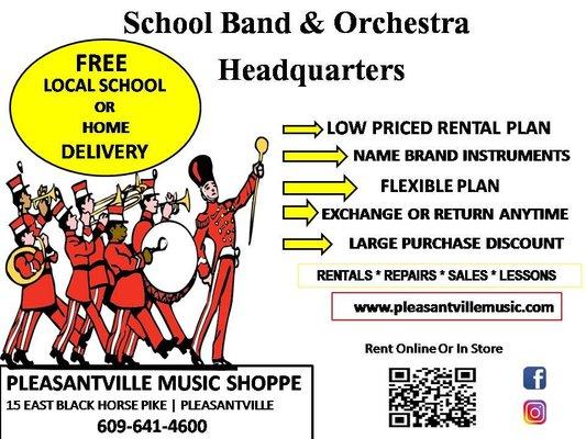 Check us out before you rent your child an instrument!