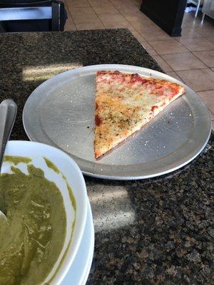 Cream of broccoli soup and cheese Slice !