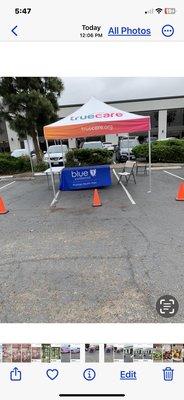 True Care Booth for the Free Mobile Mammogram Examination today.