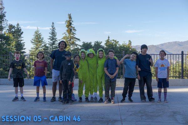 Cabin 46 campers with their counselors.