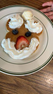 Happy face pancakes