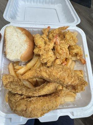 Catfish and shrimp lunch